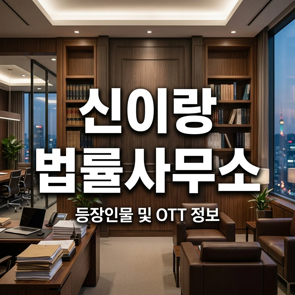 신이랑 법률사무소 등장인물 인물관계도 시청률 OTT 다시보기 총정리