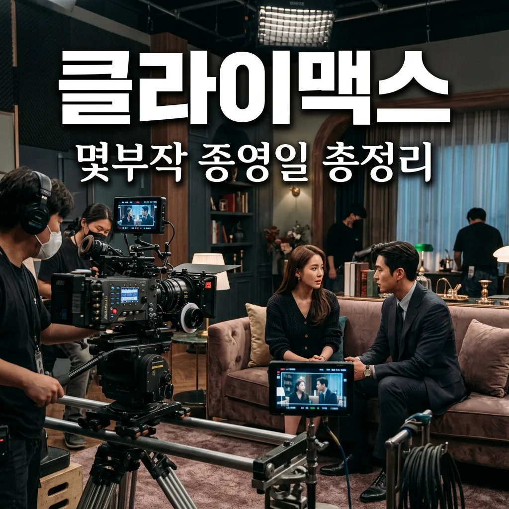 드라마 클라이맥스 몇부작 종영 일정 및 넷플릭스 OTT 시청 가이드