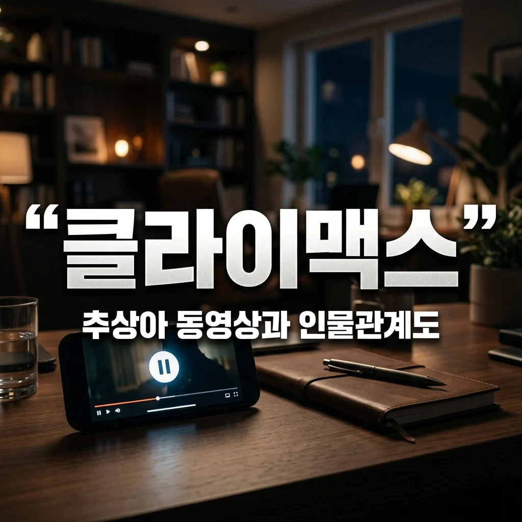 클라이맥스 등장인물 관계도 및 8회 추상아 동영상 사건 완벽 분석