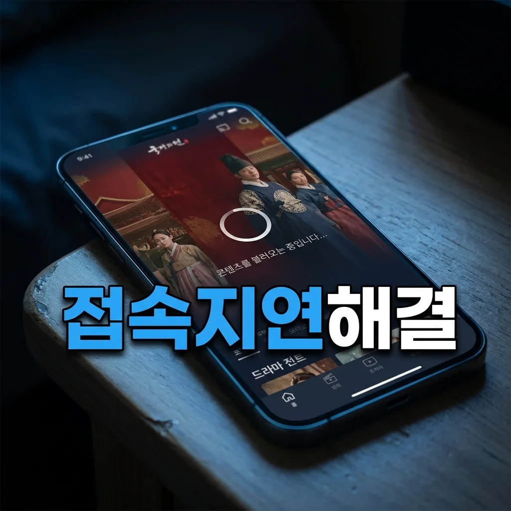 21세기 대군부인 웨이브 모바일 실시간 접속 지연 오류 해결 | 5분 내 뚫기