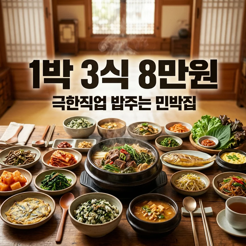 극한직업 밥주는 민박집 청양 1박 3식 가성비 메뉴와 주말 예약 팁