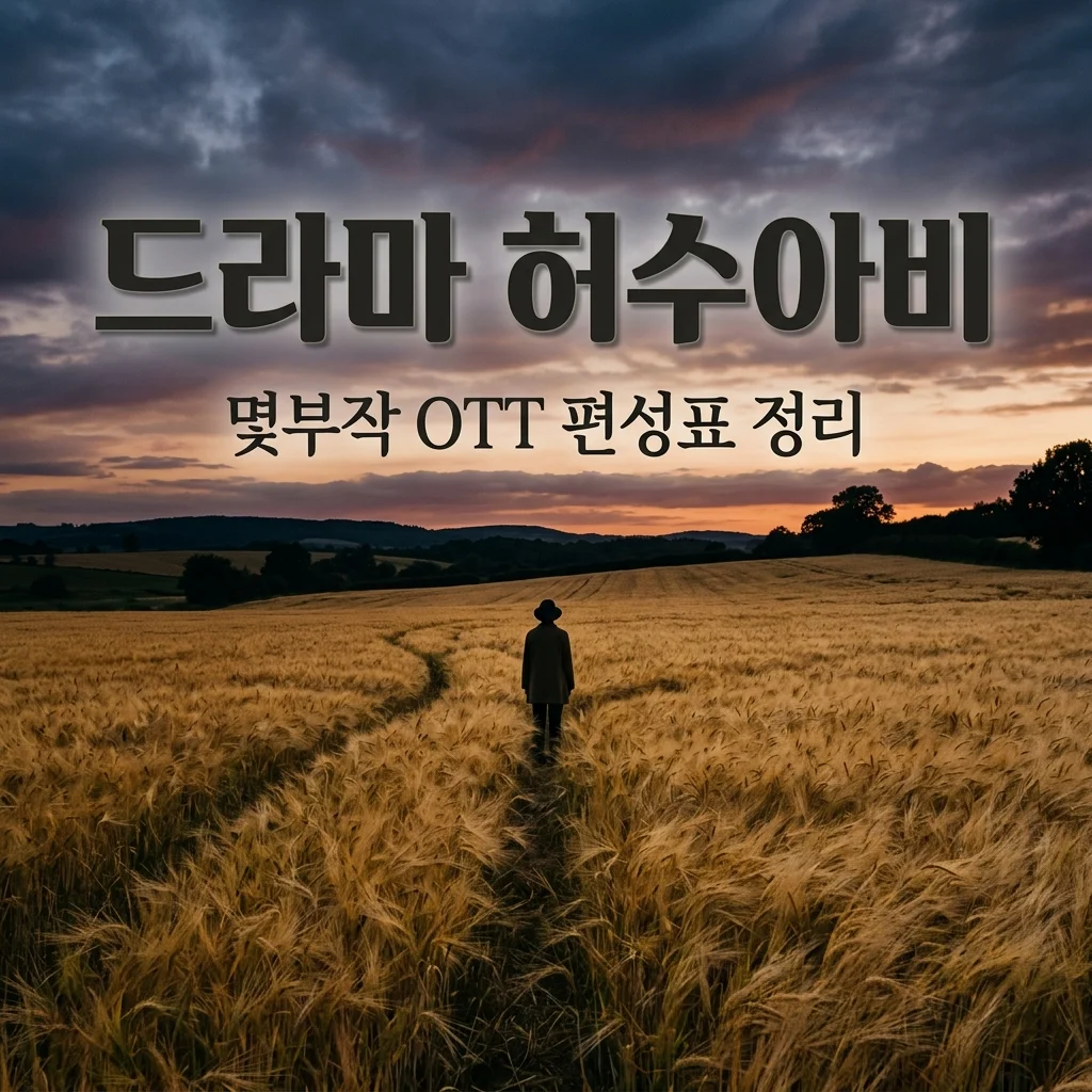 드라마 허수아비 기본정보 몇부작 OTT 재방송 편성표 완벽정리