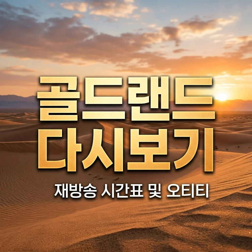 골드랜드 재방송 시간표 및 OTT 넷플릭스 스트리밍 여부 총정리